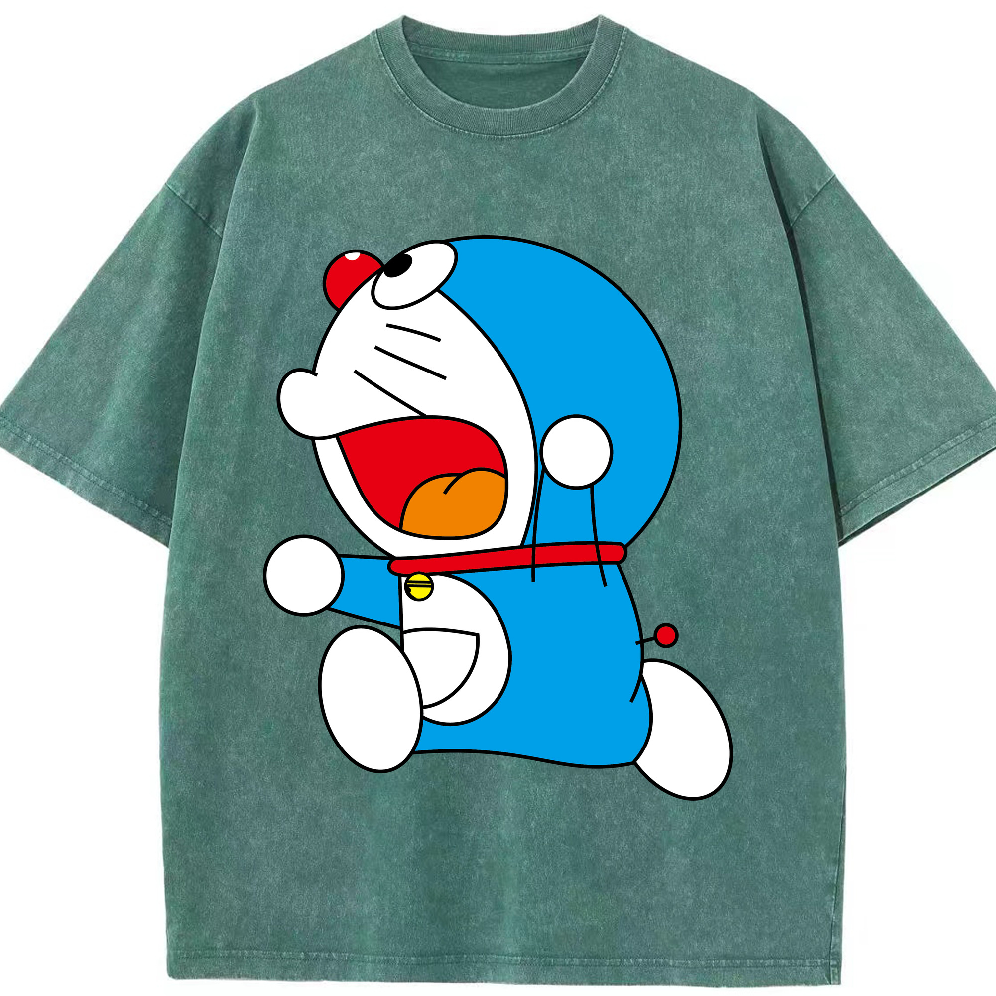 （画像用） ドラえもん Doraemon 綿100% ヴィンテージ風 半袖Tシャツ（フロントプリント）